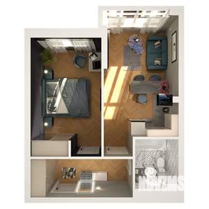 1-к квартира, строящийся дом, 41м2, 14/15 этаж