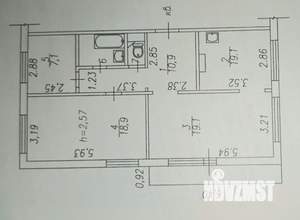 3-к квартира, вторичка, 70м2, 2/9 этаж