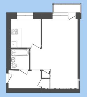 1-к квартира, вторичка, 31м2, 3/5 этаж