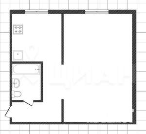1-к квартира, вторичка, 31м2, 3/3 этаж