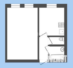 1-к квартира, вторичка, 38м2, 1/5 этаж