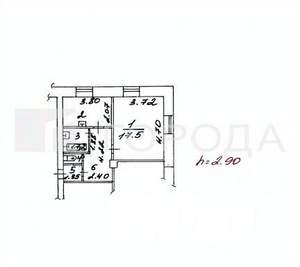 1-к квартира, вторичка, 40м2, 3/5 этаж