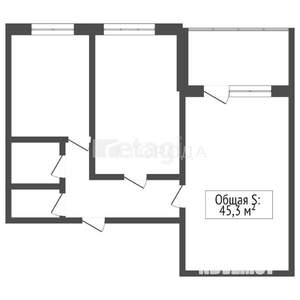 2-к квартира, вторичка, 56м2, 1/9 этаж