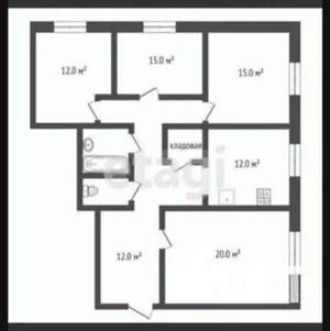 4-к квартира, вторичка, 107м2, 1/10 этаж