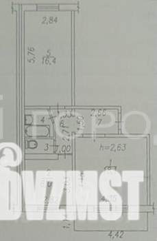 2-к квартира, вторичка, 53м2, 9/9 этаж