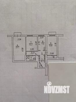 3-к квартира, вторичка, 71м2, 3/4 этаж