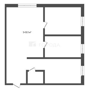 3-к квартира, вторичка, 50м2, 2/2 этаж