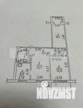 3-к квартира, вторичка, 62м2, 10/10 этаж