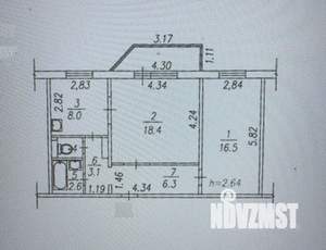 2-к квартира, вторичка, 56м2, 4/10 этаж