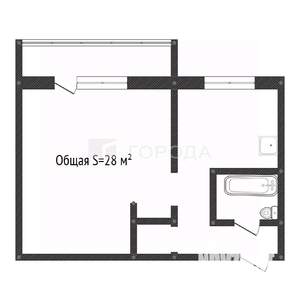 1-к квартира, вторичка, 28м2, 5/5 этаж