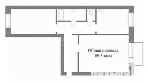 2-к квартира, вторичка, 61м2, 4/5 этаж