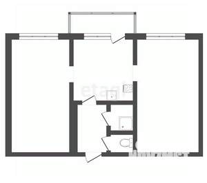 2-к квартира, вторичка, 50м2, 5/5 этаж