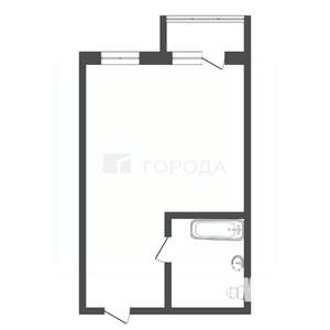 1-к квартира, вторичка, 24м2, 2/5 этаж