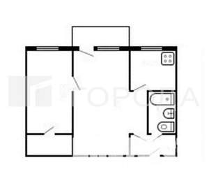 2-к квартира, вторичка, 46м2, 4/5 этаж