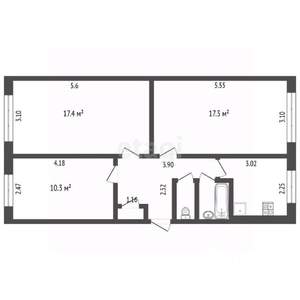 3-к квартира, вторичка, 62м2, 1/5 этаж