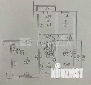 4-к квартира, вторичка, 79м2, 3/9 этаж