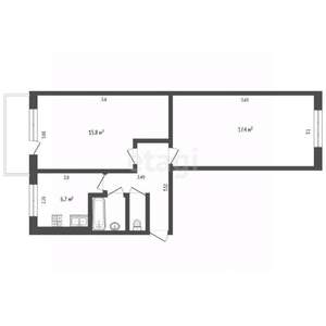 2-к квартира, вторичка, 48м2, 3/5 этаж