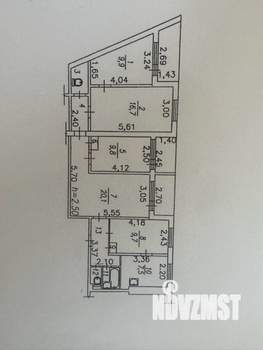 4-к квартира, вторичка, 89м2, 2/9 этаж