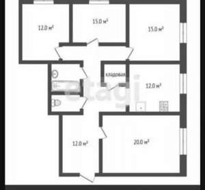 4-к квартира, вторичка, 107м2, 1/10 этаж