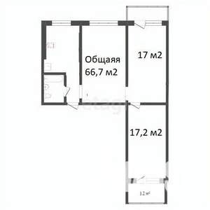 3-к квартира, вторичка, 67м2, 9/9 этаж