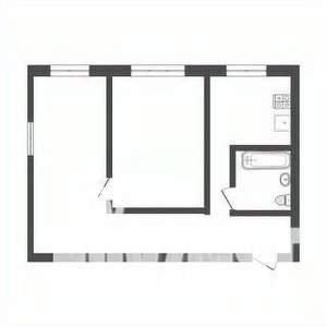 2-к квартира, вторичка, 42м2, 1/5 этаж