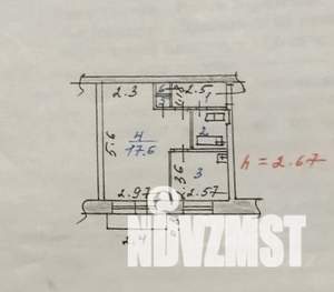 1-к квартира, вторичка, 30м2, 3/5 этаж