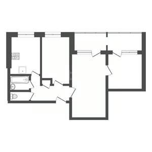 3-к квартира, вторичка, 52м2, 7/9 этаж