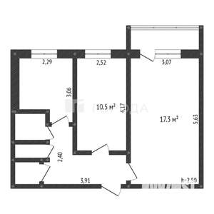 2-к квартира, вторичка, 45м2, 5/5 этаж