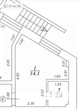 Студия квартира, вторичка, 17м2, 1/5 этаж