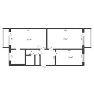 3-к квартира, вторичка, 61м2, 3/5 этаж