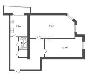 2-к квартира, вторичка, 73м2, 21/25 этаж