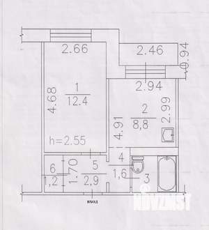 1-к квартира, вторичка, 30м2, 2/5 этаж