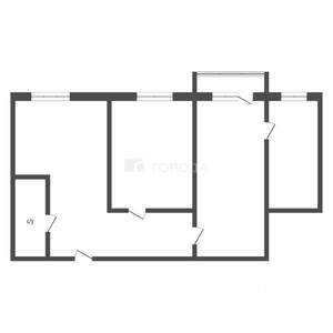 3-к квартира, вторичка, 57м2, 3/5 этаж