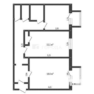 2-к квартира, вторичка, 61м2, 4/5 этаж