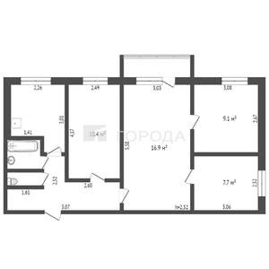 4-к квартира, вторичка, 61м2, 5/5 этаж