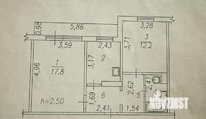 2-к квартира, вторичка, 52м2, 4/5 этаж