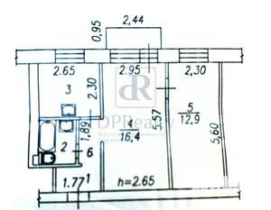 2-к квартира, вторичка, 42м2, 5/5 этаж