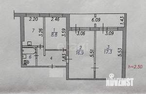 3-к квартира, вторичка, 60м2, 8/9 этаж
