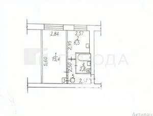 2-к квартира, вторичка, 30м2, 1/5 этаж