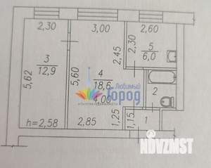 2-к квартира, вторичка, 43м2, 1/5 этаж