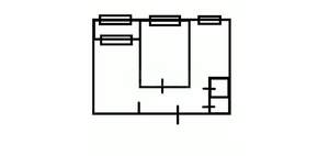 2-к квартира, вторичка, 43м2, 4/9 этаж