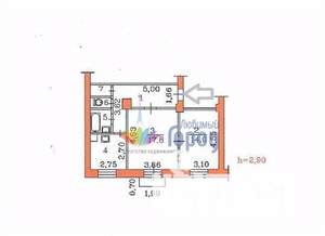 2-к квартира, вторичка, 54м2, 4/5 этаж