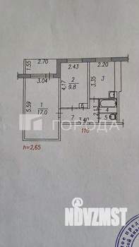 2-к квартира, вторичка, 43м2, 1/9 этаж