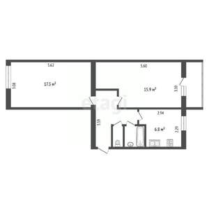 2-к квартира, вторичка, 49м2, 5/5 этаж