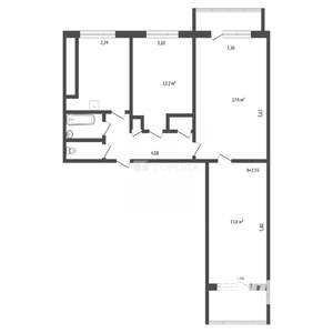 3-к квартира, вторичка, 61м2, 8/9 этаж