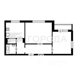 2-к квартира, вторичка, 53м2, 9/9 этаж