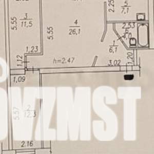 3-к квартира, вторичка, 67м2, 4/5 этаж