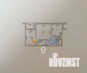 2-к квартира, вторичка, 53м2, 5/5 этаж