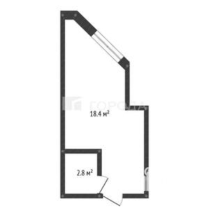 Студия квартира, вторичка, 21м2, 1/5 этаж
