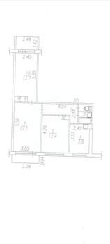 3-к квартира, вторичка, 60м2, 8/9 этаж